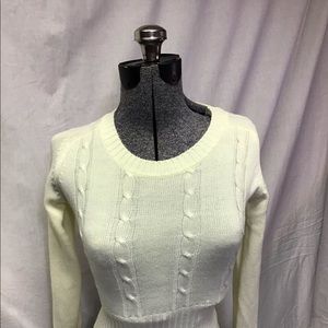 Vintage Cable Scoop Neck Pullover Sweater